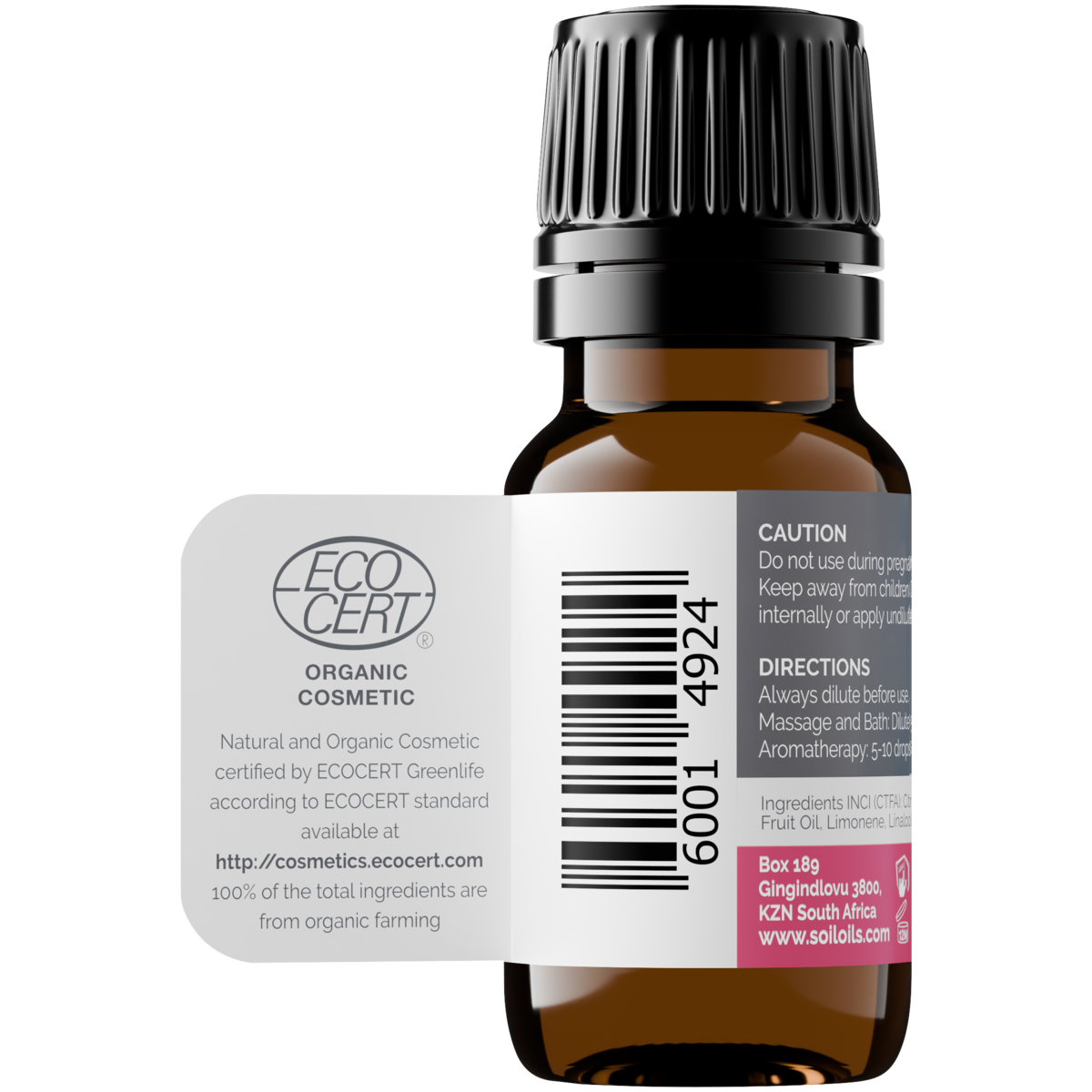 Organic Bergamot Essential Oil (Citrus Bergamia) 10ml