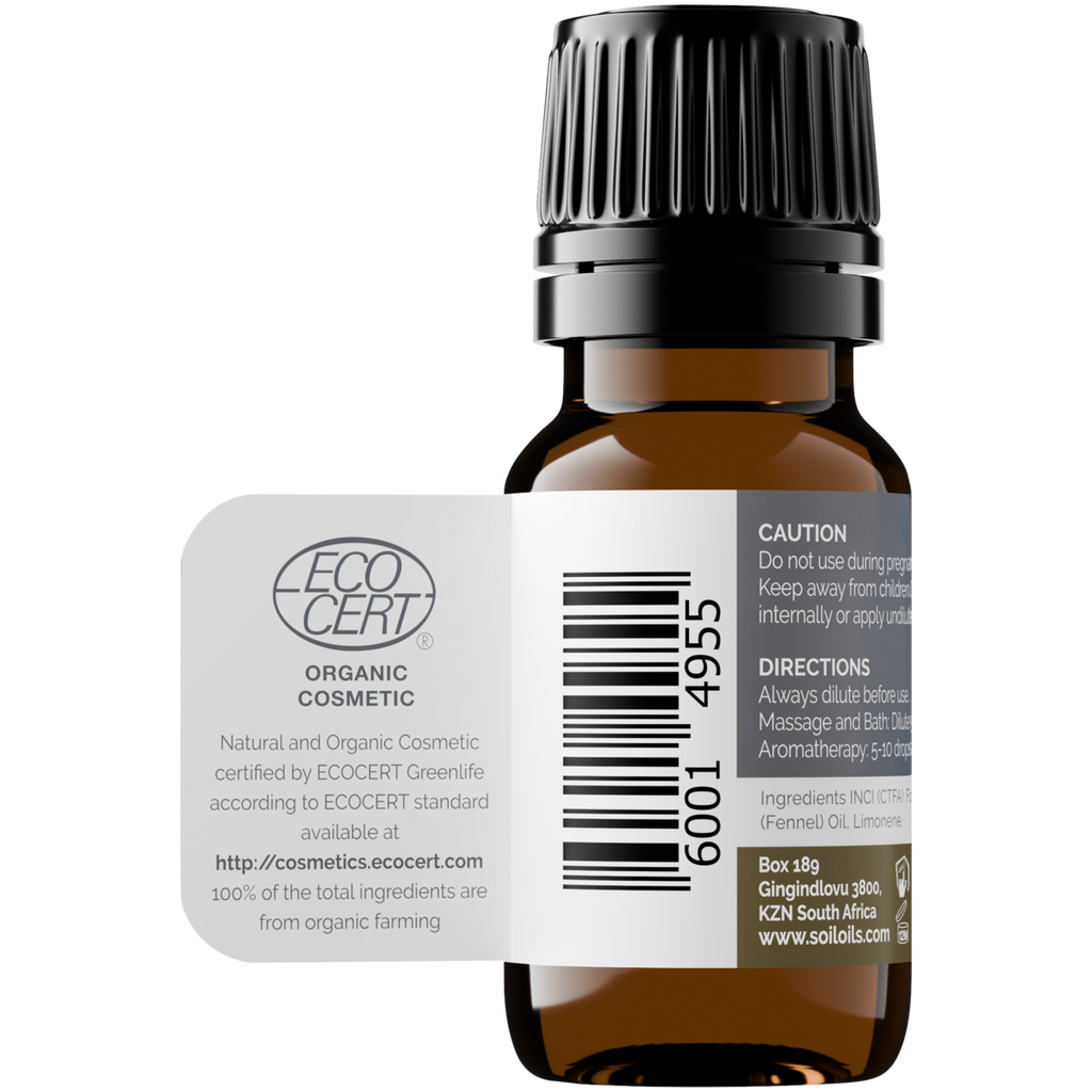 Organic Fennel Essential Oil (Foeniculum Vulgarus) 10ml