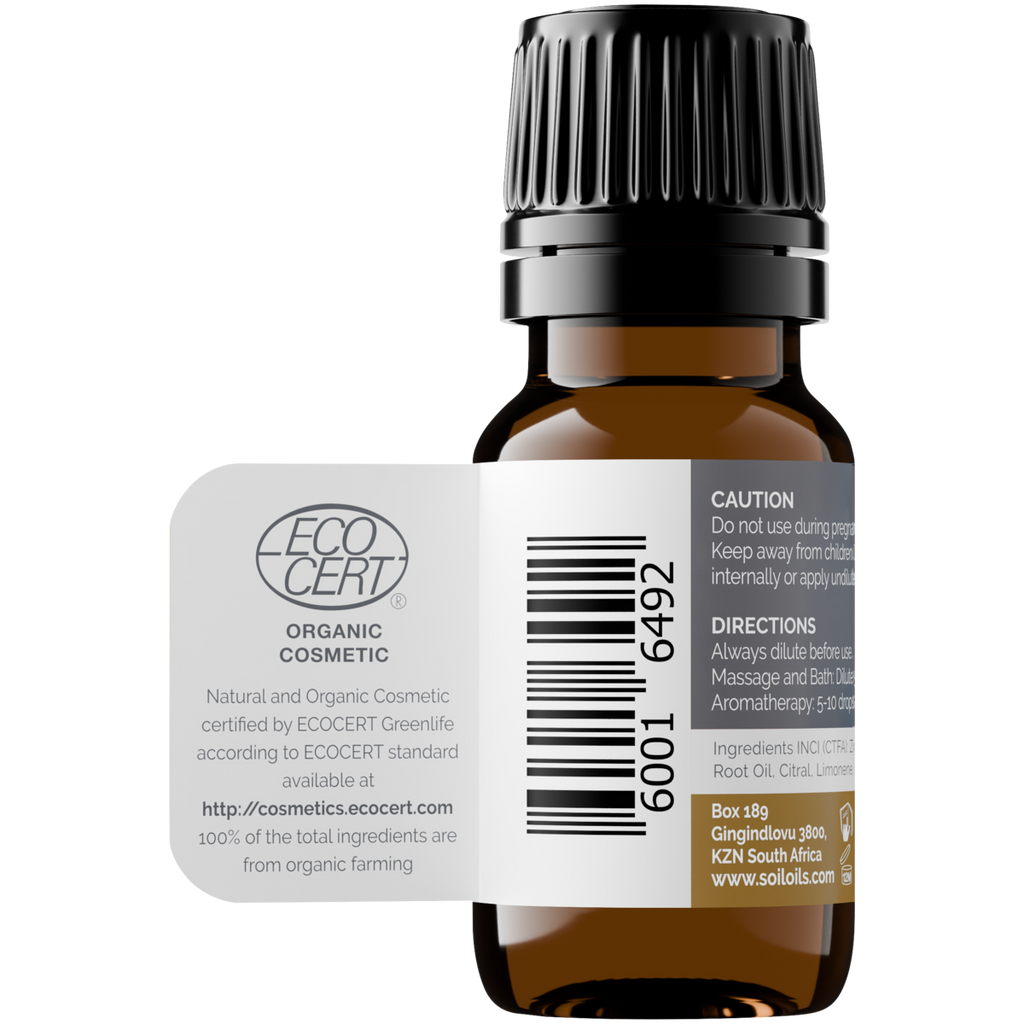 Organic Ginger Essential Oil (Zingiber Officinale) 10ml